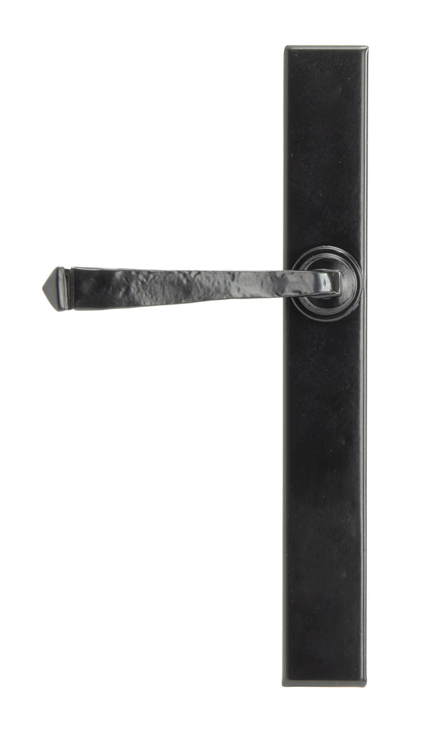 From The Anvil's Black Avon Slimline Lever Espag. Latch Set