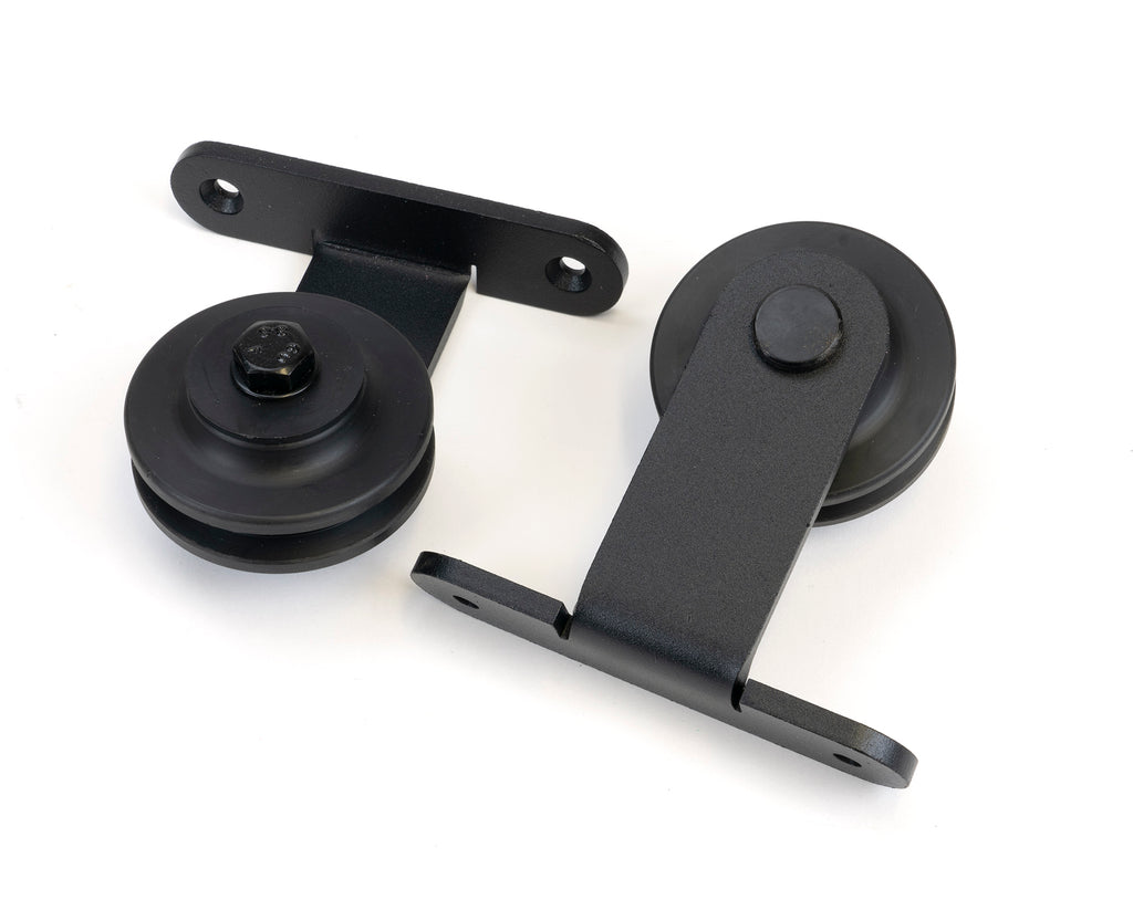 From The Anvil's Black 100kg Sliding Door Hardware Kit (Top Mount)