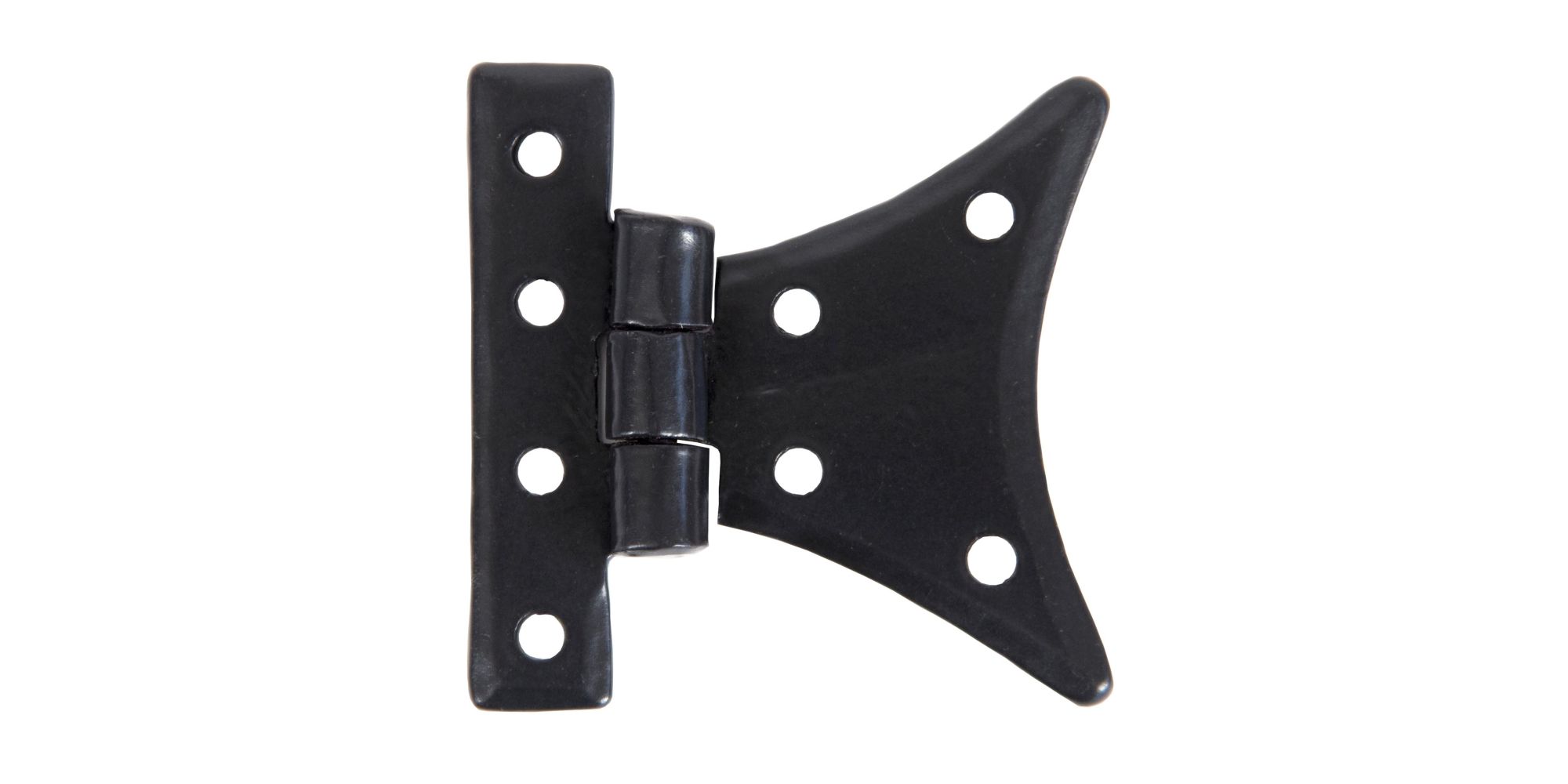 Flat Black Iron Flared Butterfly Hinge - Liberty Home Decor